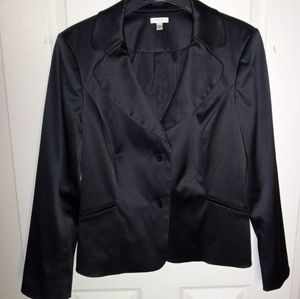Women's black SATIN blazer by Semantiks Size 12